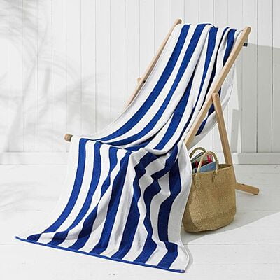 Pool Towel Blue Stripe